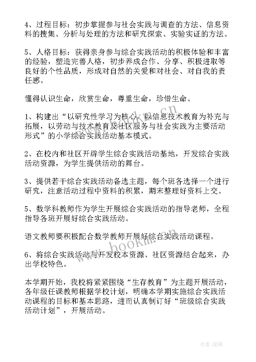 小学综合实践活动设计案例 小学生综合实践活动方案(优秀10篇)