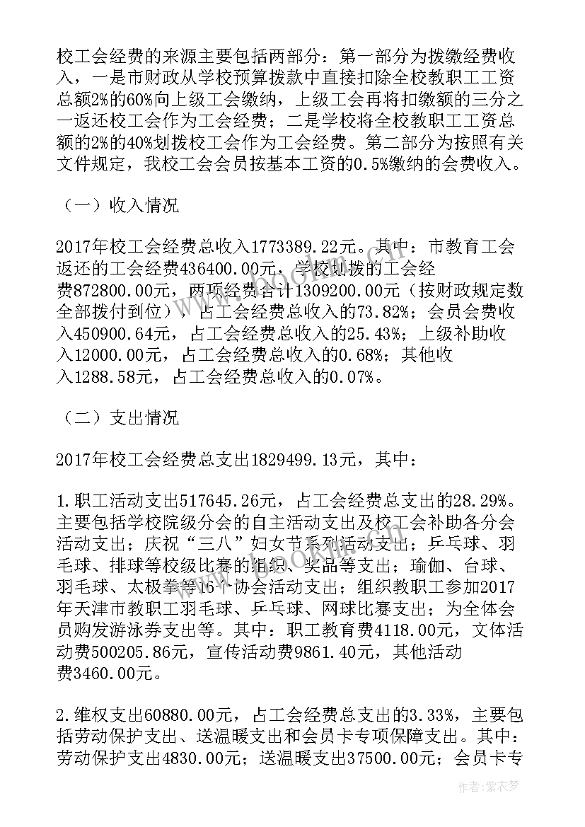 最新工会经费审查情况的报告(汇总5篇)