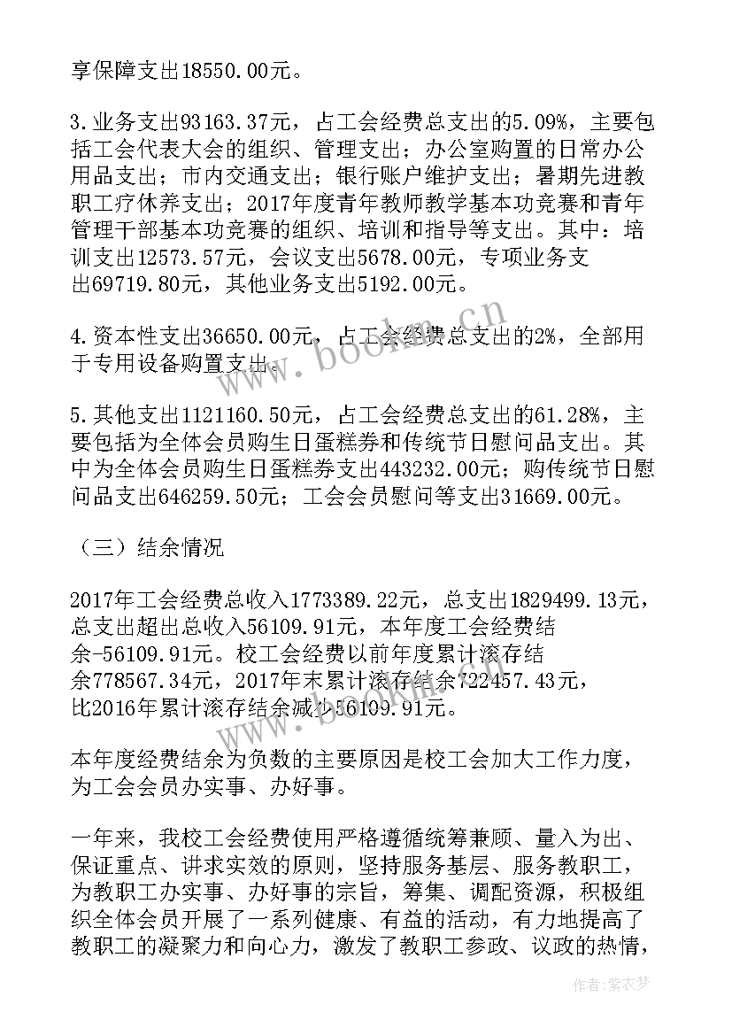 最新工会经费审查情况的报告(汇总5篇)