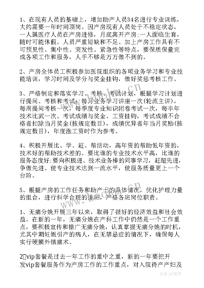 度工作计划 妇产科年度护理工作计划(汇总5篇)