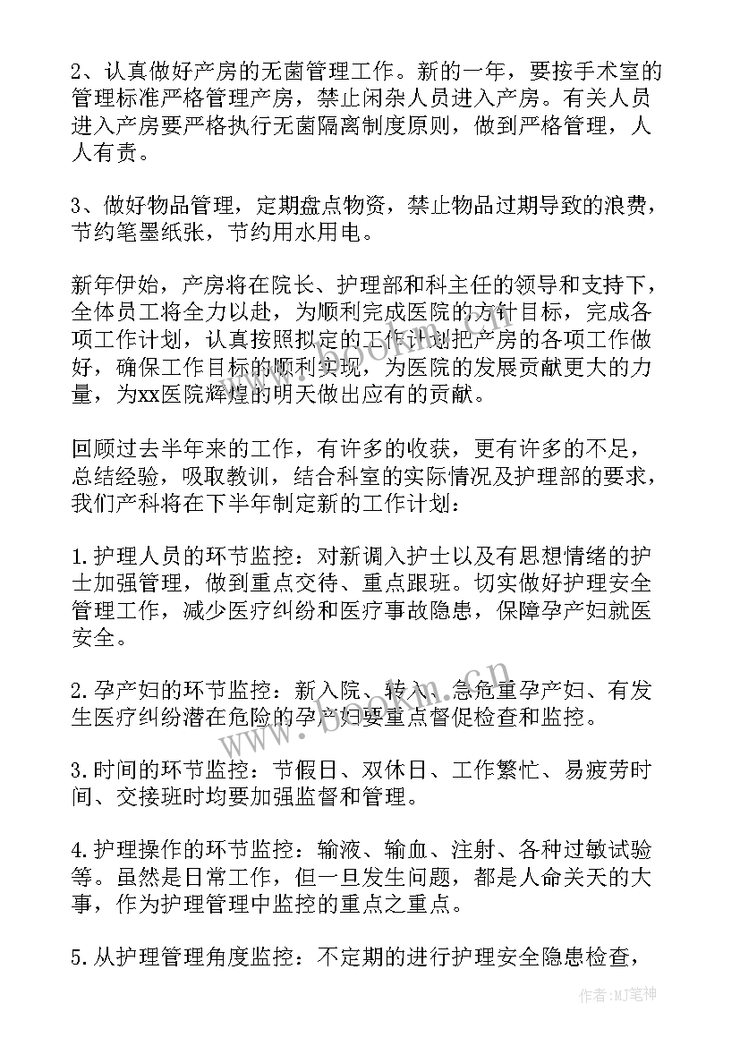 度工作计划 妇产科年度护理工作计划(汇总5篇)