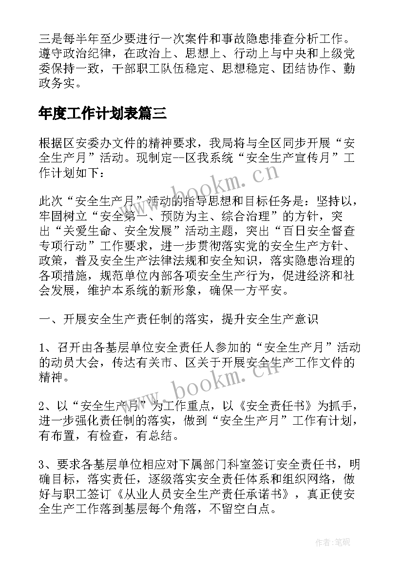 最新年度工作计划表 个人年度工作计划表(模板6篇)