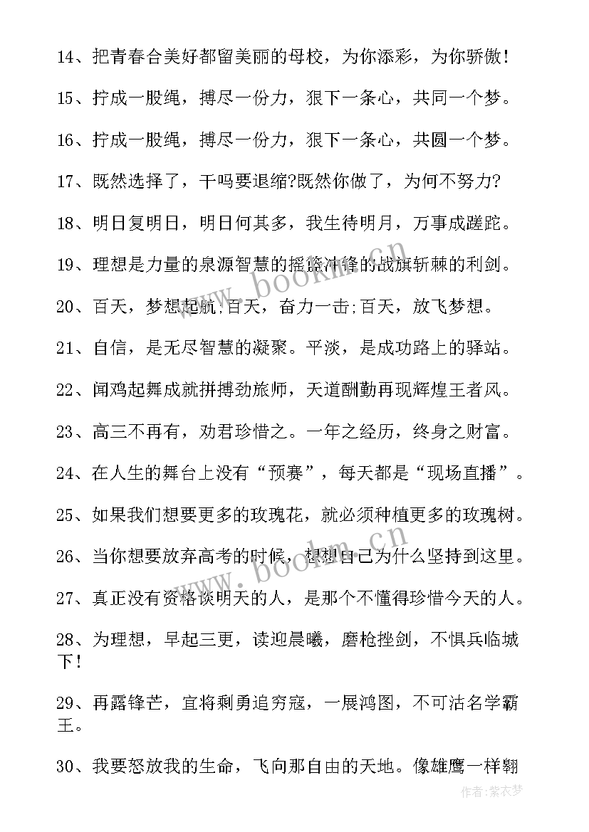 冲刺高考激励语 冲刺高考的励志语录(优质6篇)