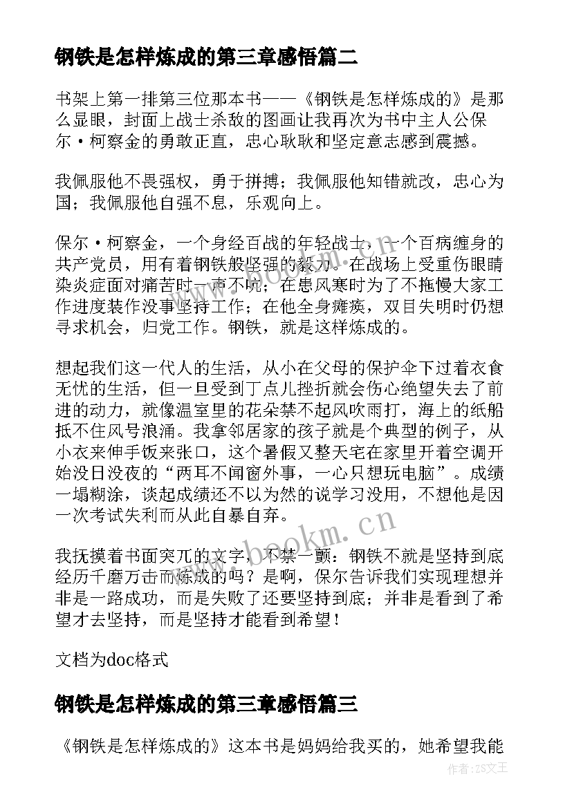 钢铁是怎样炼成的第三章感悟 读钢铁是怎样炼成的心得感悟(优质5篇)