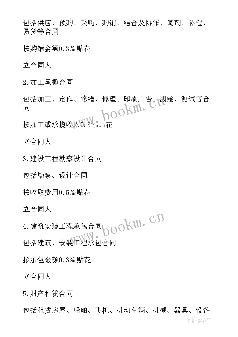 印花税购销合同计税依据税率 借款合同的印花税率是多少(优质5篇)