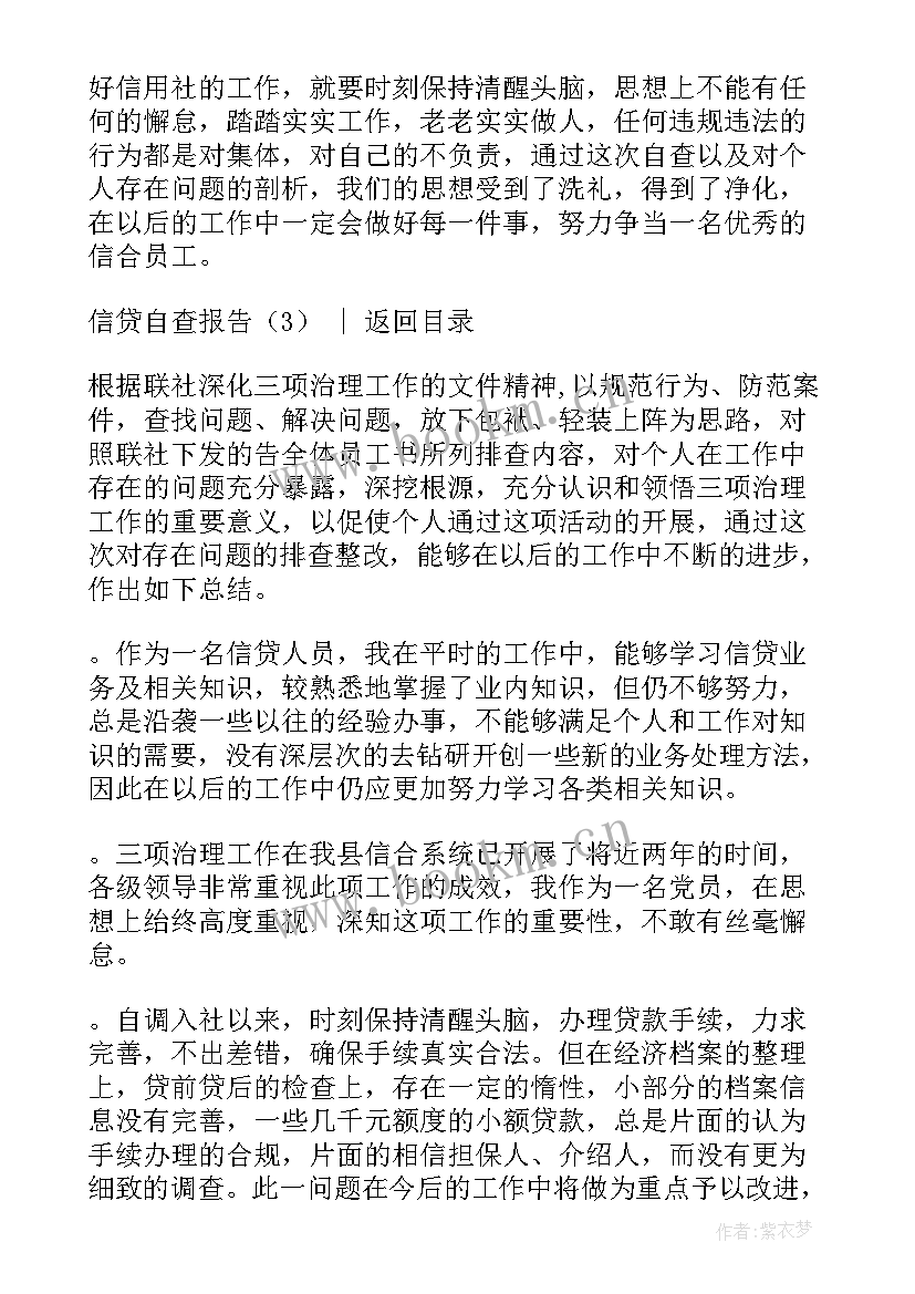 最新银行业信贷自查报告(汇总5篇)