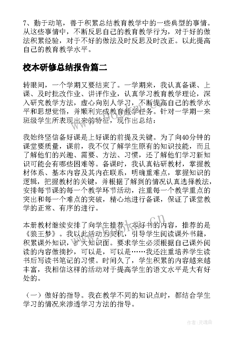 2023年校本研修总结报告(大全6篇)