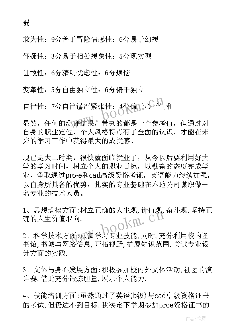 最新机械设计专业职业生涯规划书(模板5篇)