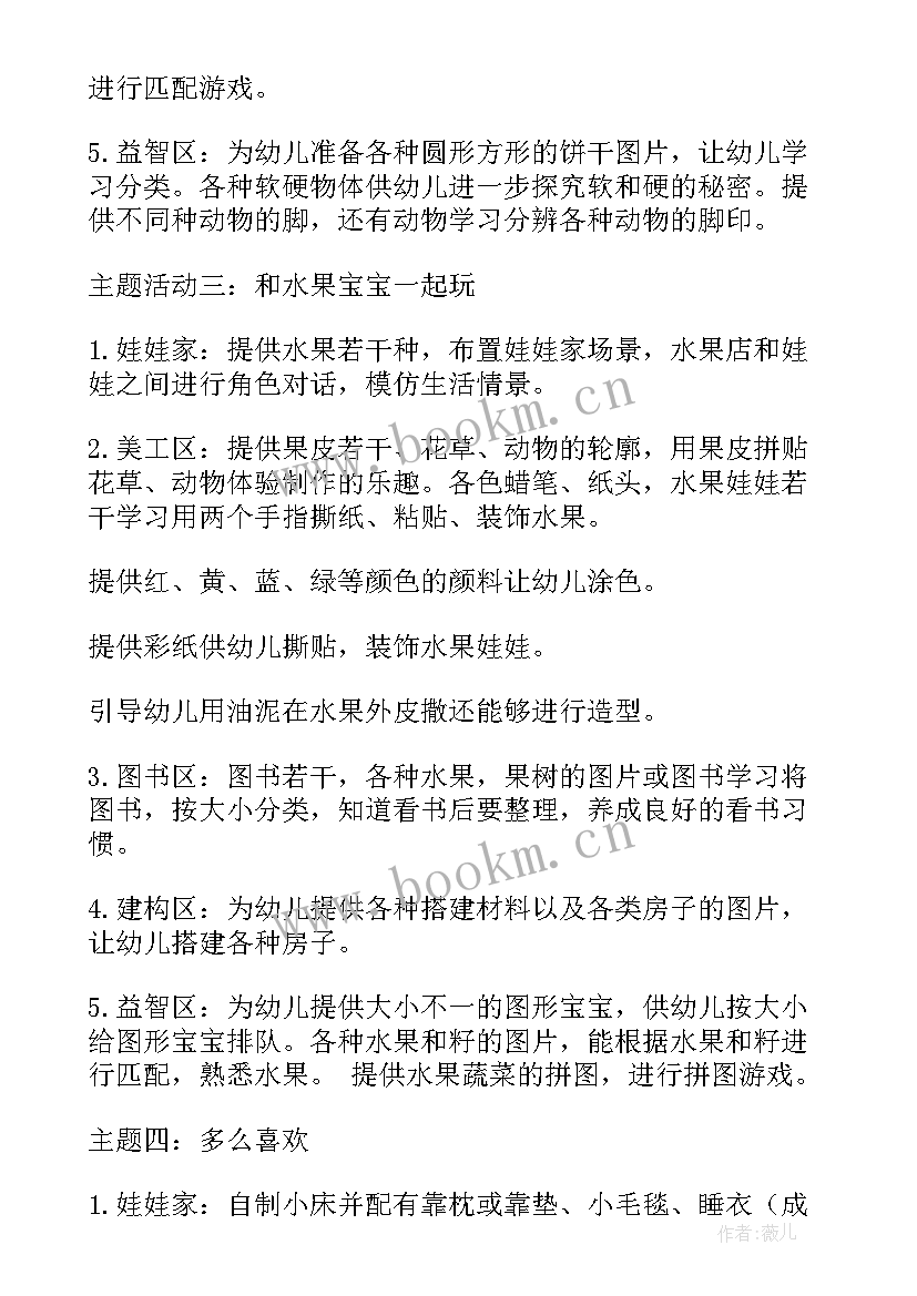 幼儿园区域活动美食计划 幼儿园区域活动计划(通用7篇)