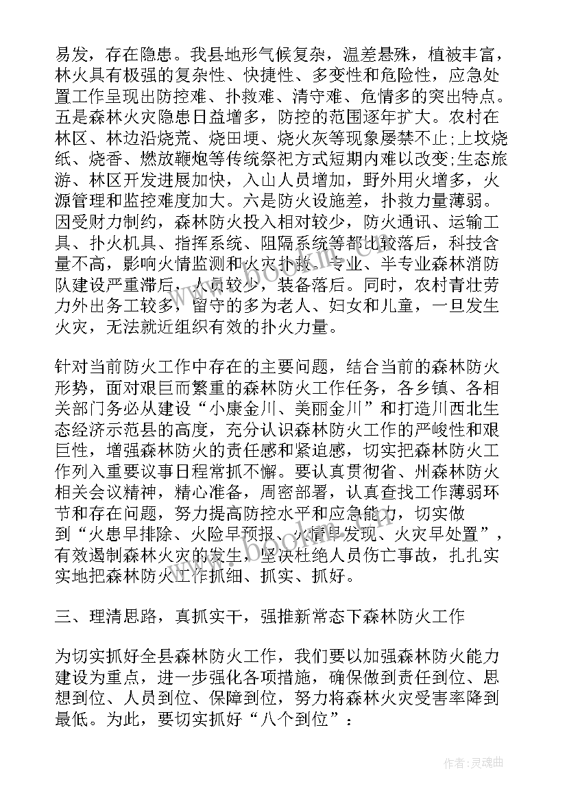 最新森林防火工作会议记录内容(大全6篇)