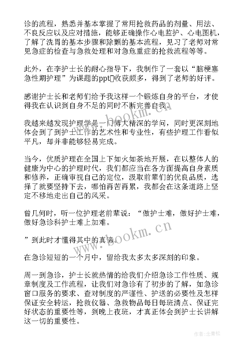 急诊护士自我评价(汇总5篇)