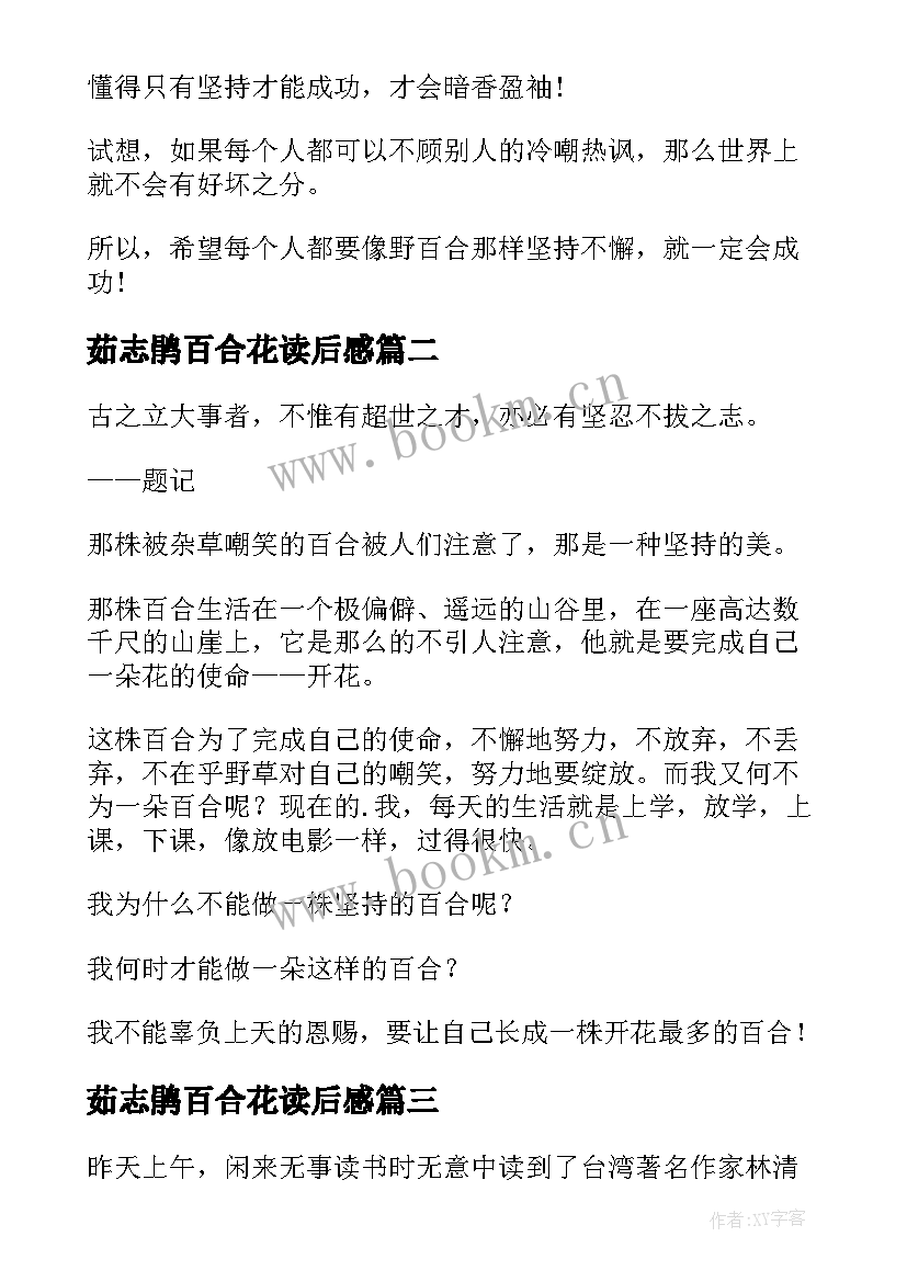 2023年茹志鹃百合花读后感(大全5篇)