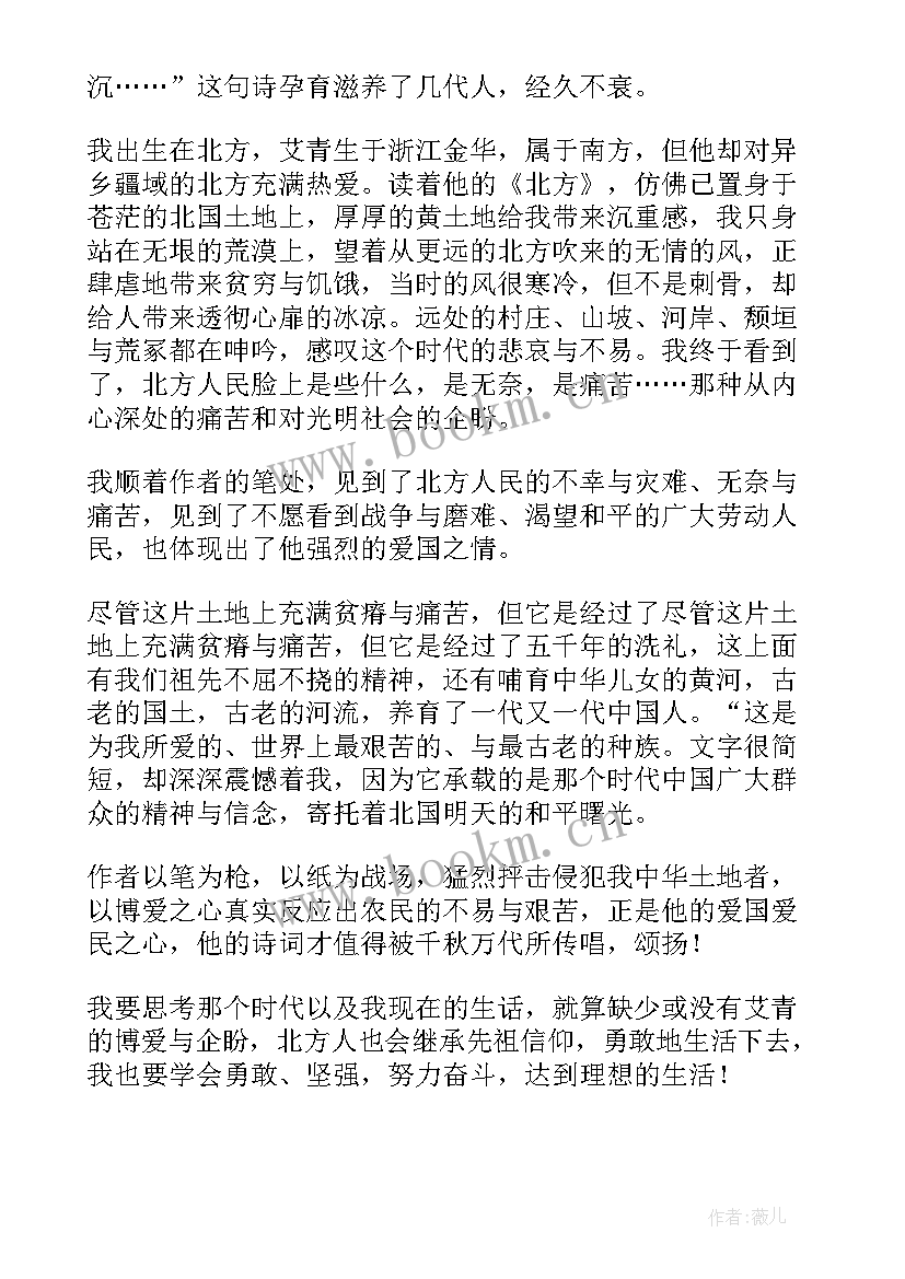 2023年艾青诗选读后感(优质9篇)