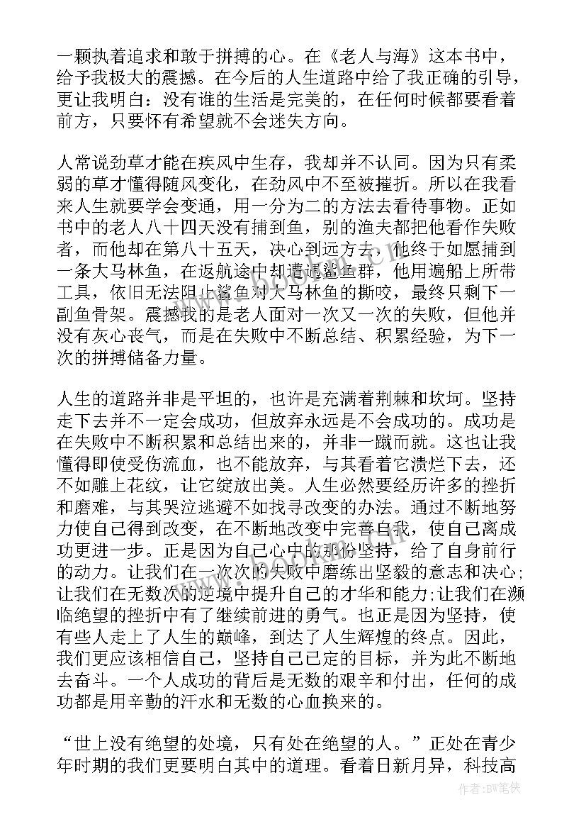 最新新颖的读后感标题 老人与海读后感新颖标题(通用5篇)