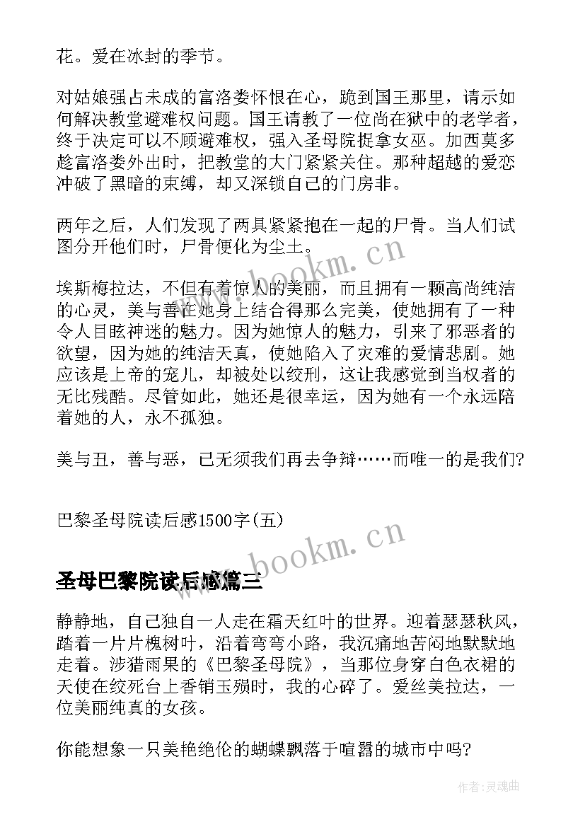 2023年圣母巴黎院读后感 巴黎圣母院读后感(大全7篇)