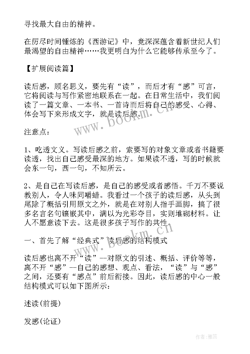 读西游有感 心得体会西游记读后感(通用5篇)