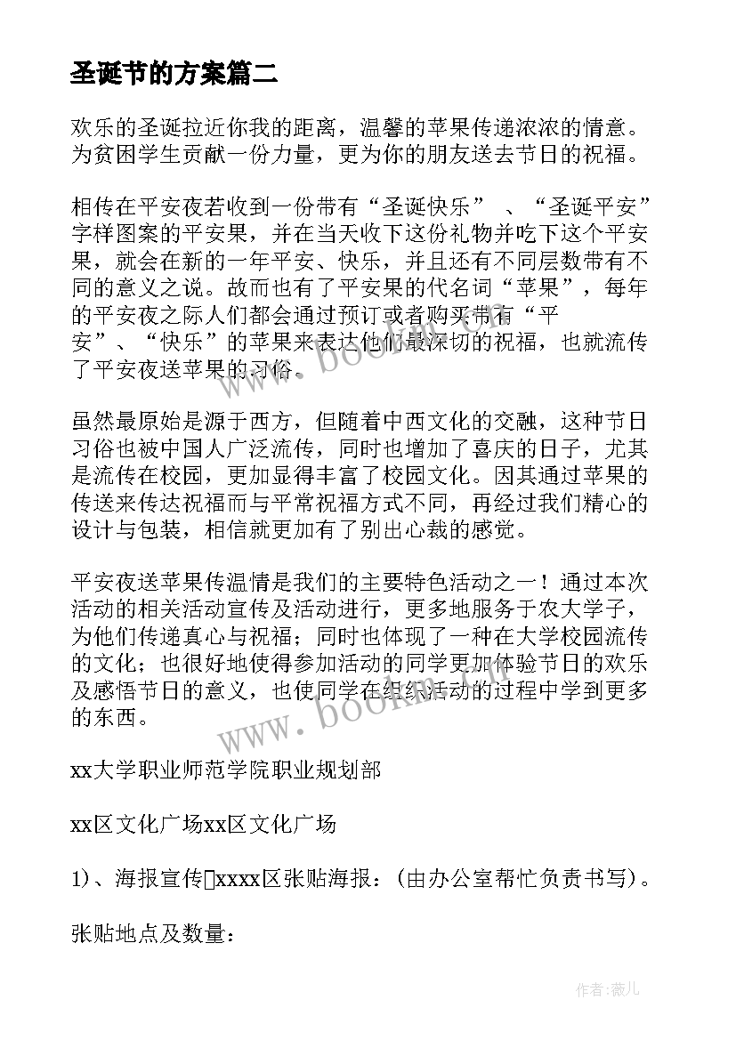 2023年圣诞节的方案 圣诞节活动方案(大全9篇)