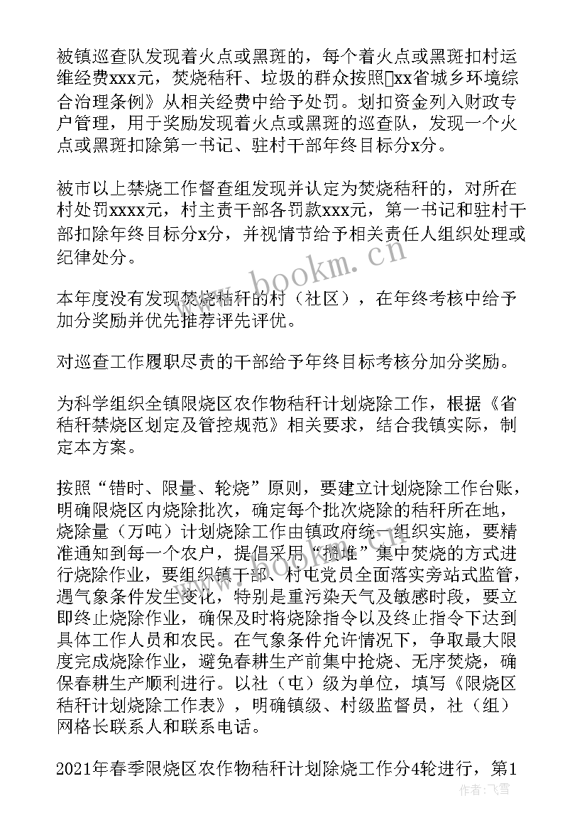 秸秆禁烧工作方案(优质5篇)