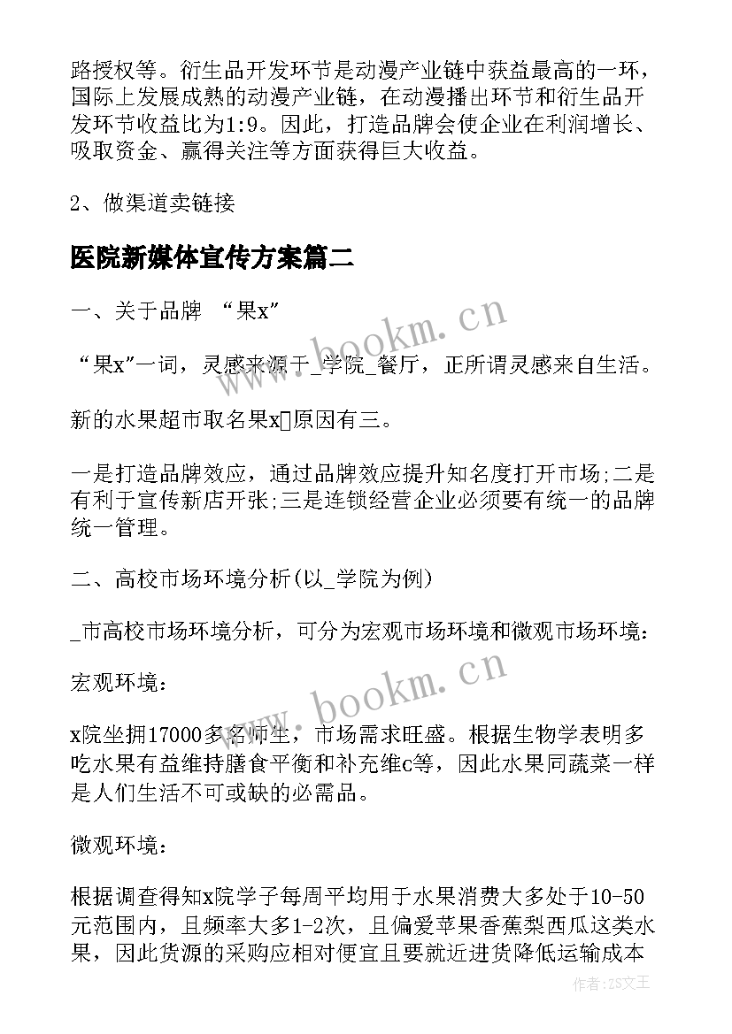 医院新媒体宣传方案(精选5篇)