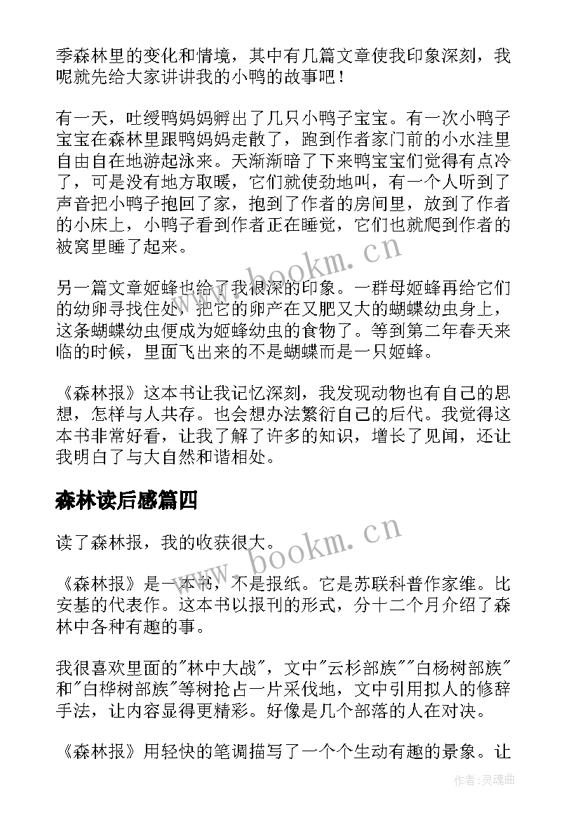 2023年森林读后感(汇总6篇)