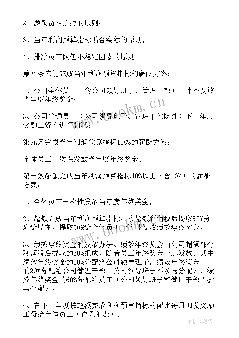 最新企业工资方案如何制定 企业绩效工资方案(优质5篇)