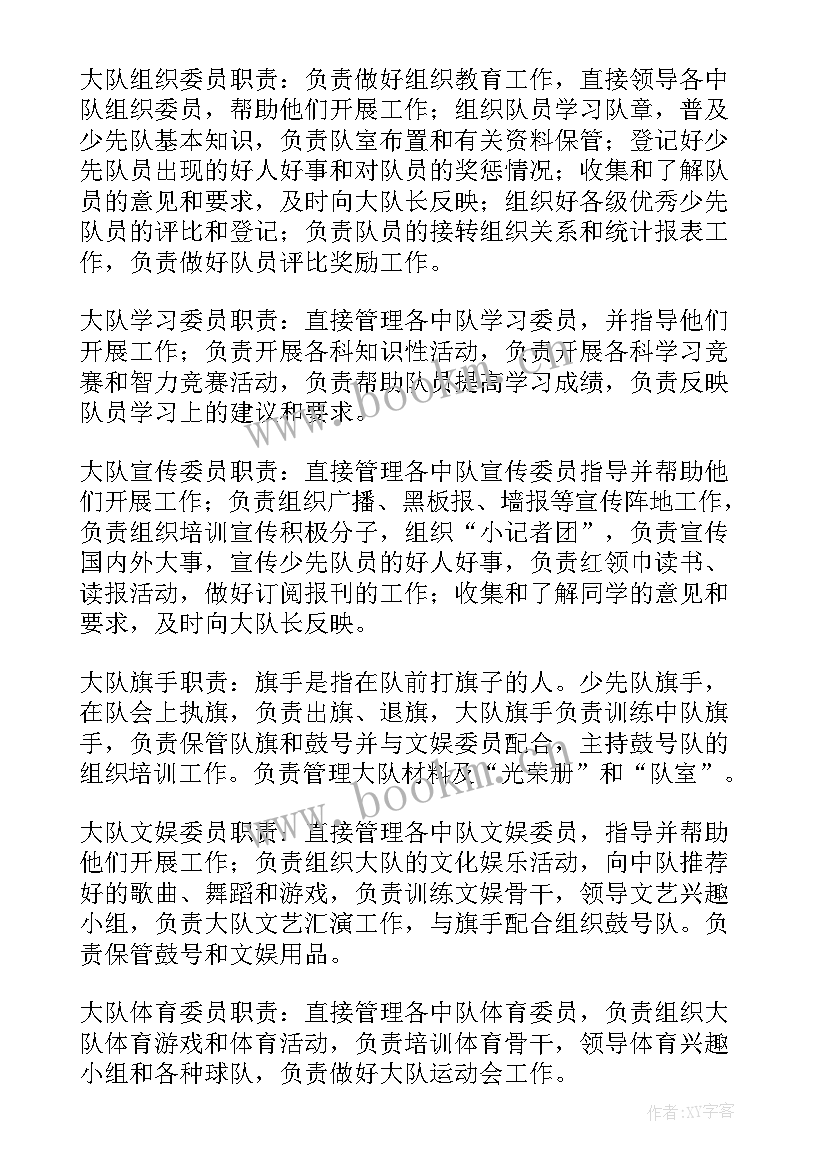 大队委竞选方案流程(模板5篇)