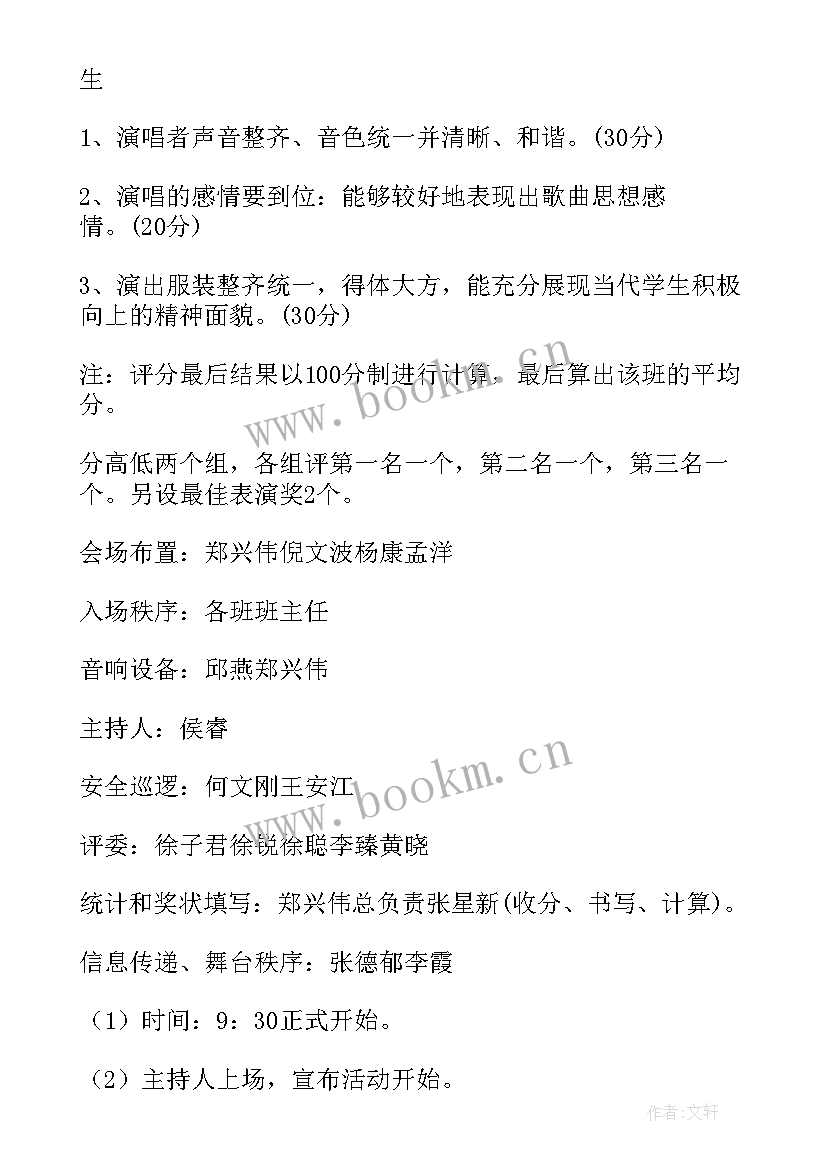 最新红歌方案社区(模板5篇)