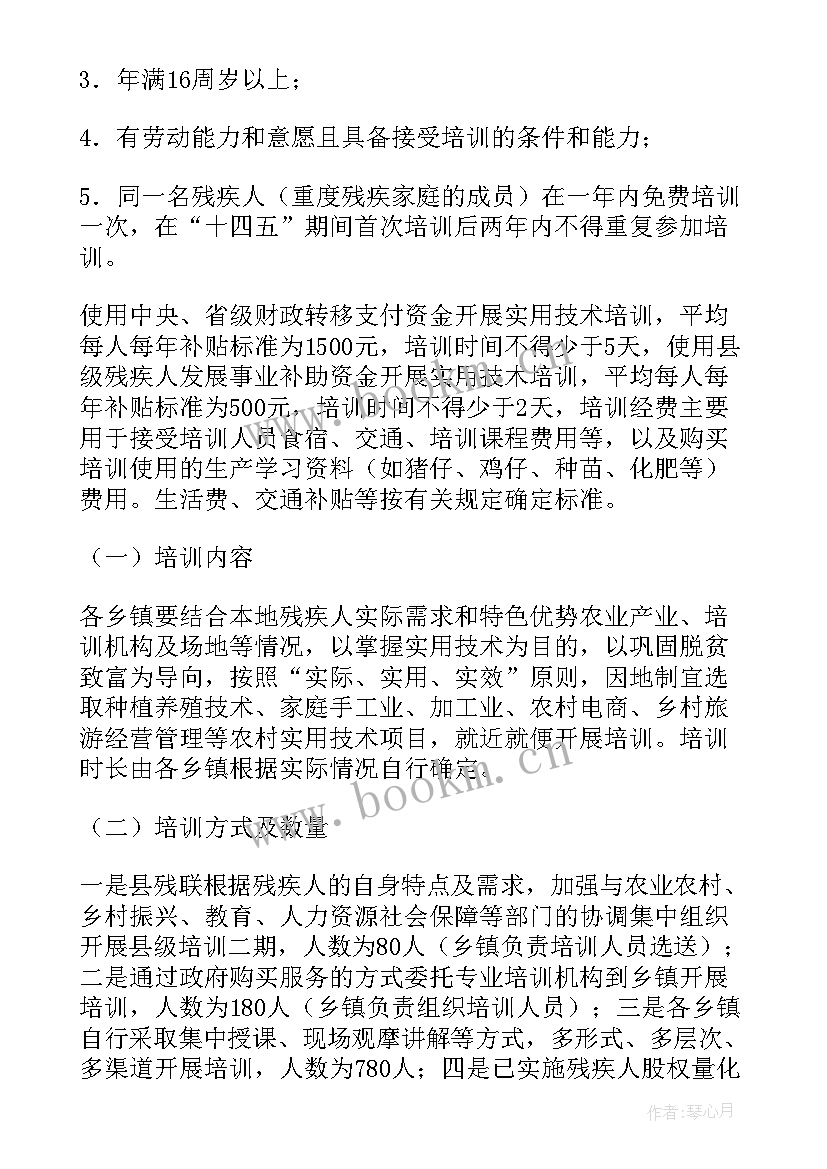 2023年培训项目方案(优质5篇)