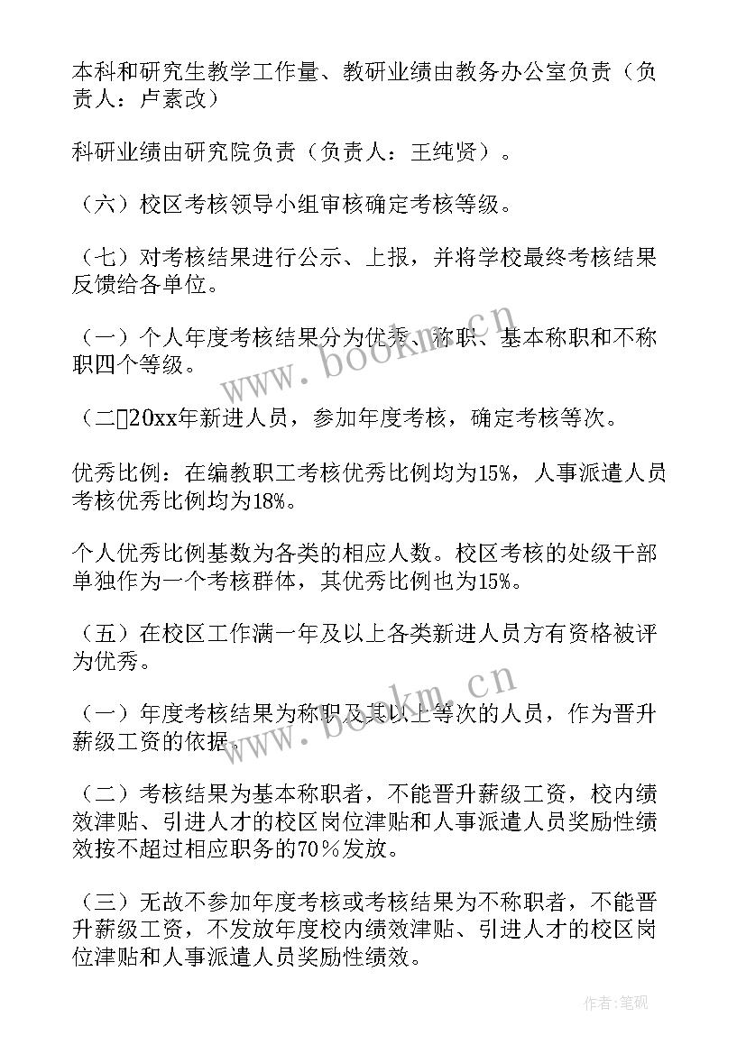 2023年学校年度考核考核方案 学校年度考核方案实施方案(大全5篇)