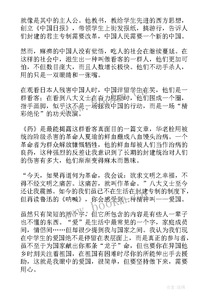 呐喊读后感(实用6篇)