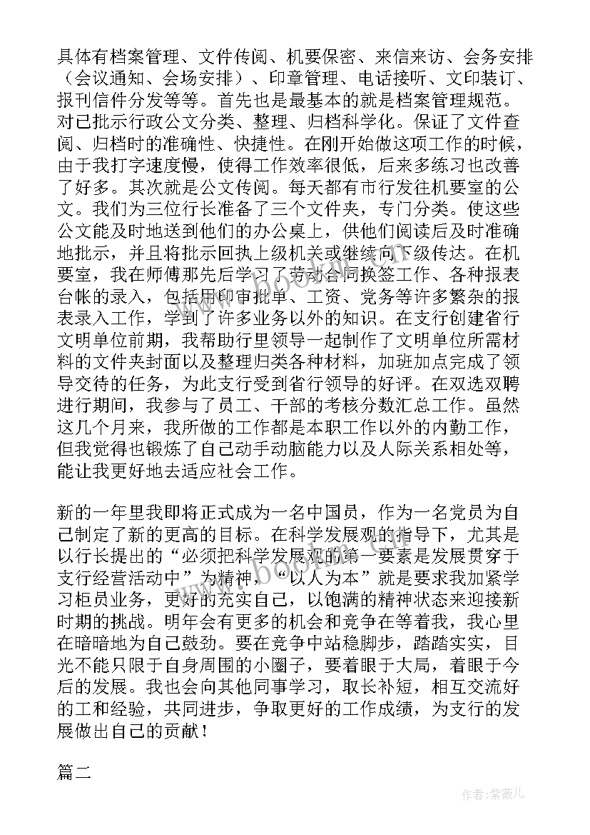 2023年银行综合岗个人总结 银行综合柜员个人工作总结(精选5篇)