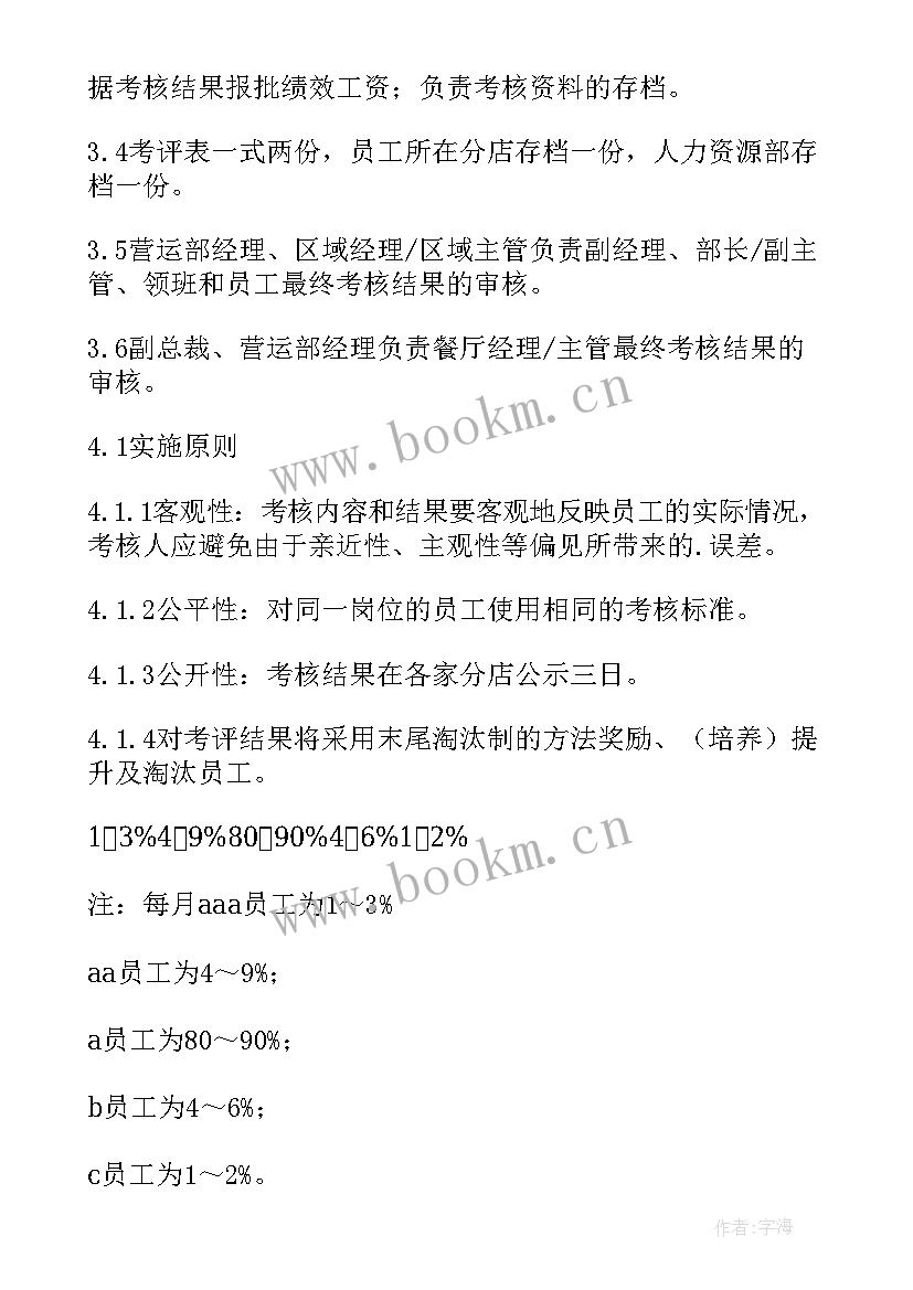 最新餐饮厨房绩效考核方案(优秀5篇)