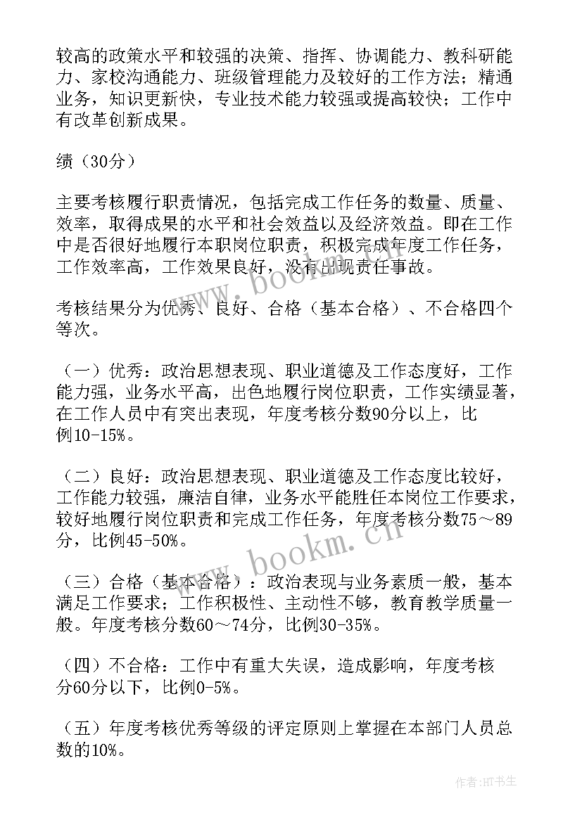 学校年度考核实施方案(模板5篇)