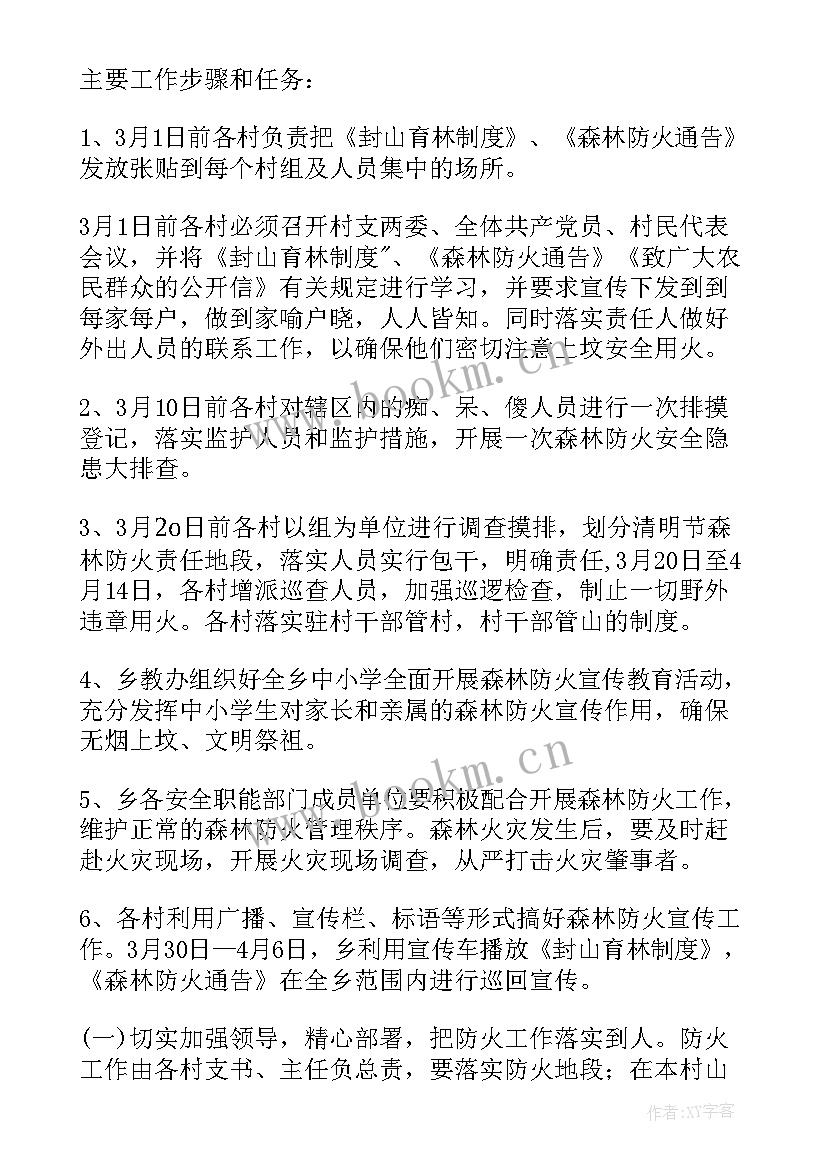 最新乡镇森林防火方案 乡镇森林防火工作方案(汇总5篇)