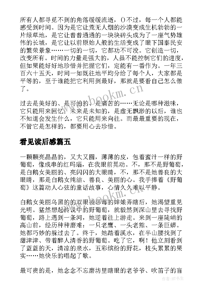 看见读后感(优秀7篇)