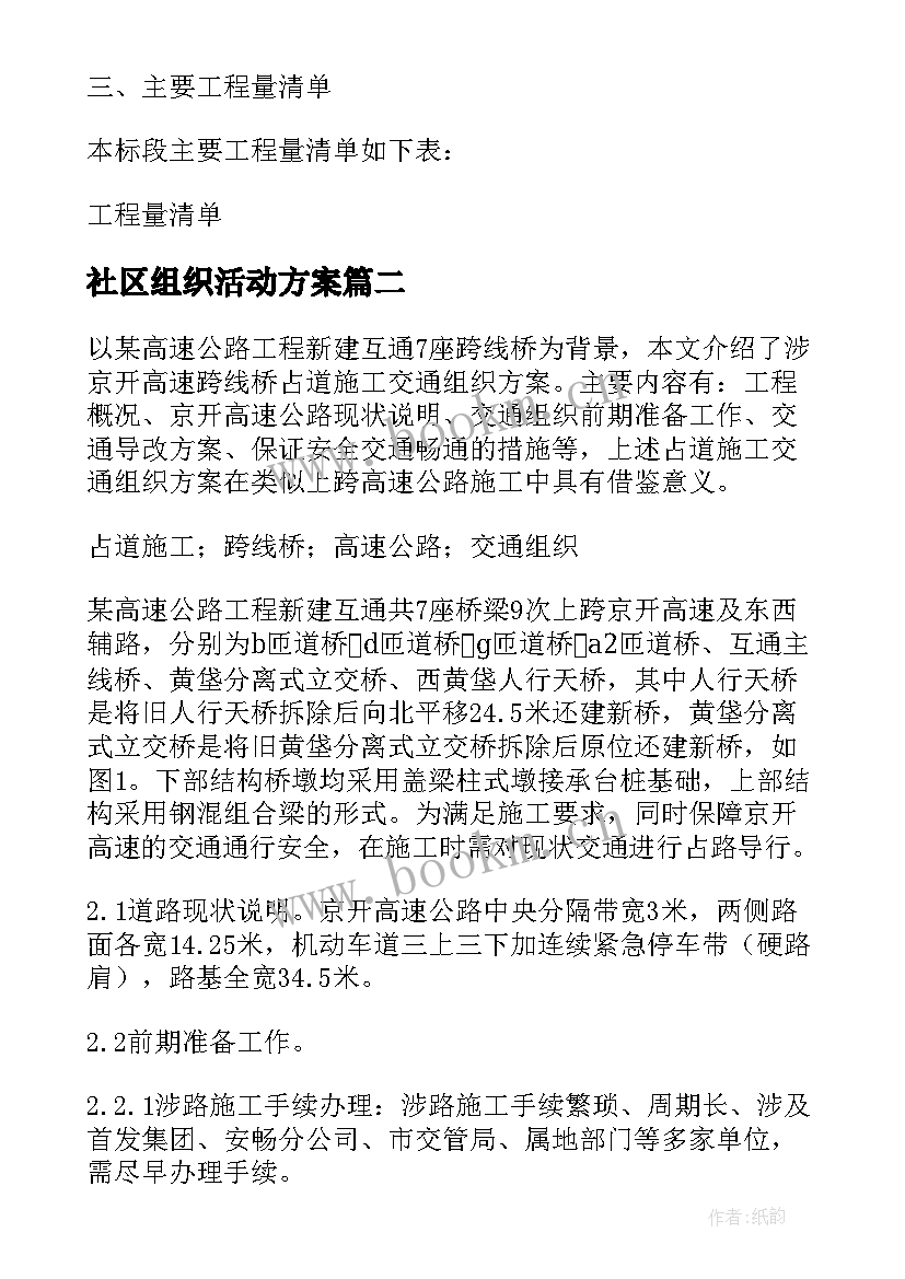 2023年社区组织活动方案(汇总10篇)