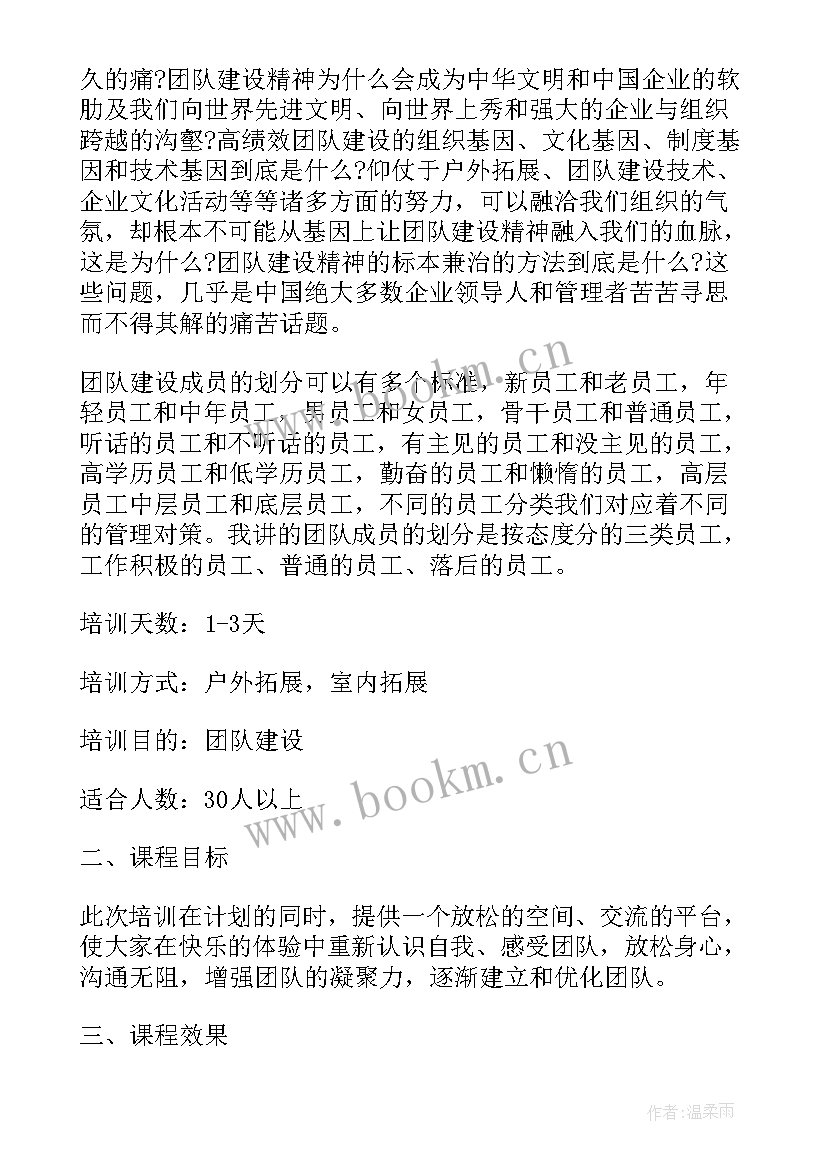 2023年直销团队建设方案 团队建设方案(精选5篇)