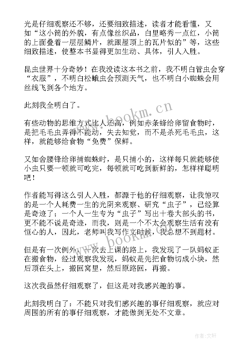 昆虫记读后感手抄报电子版 昆虫记读后感手抄报(优秀5篇)