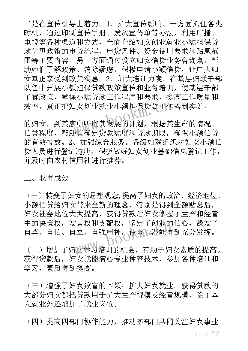 财政小额担保工作总结报告(通用5篇)