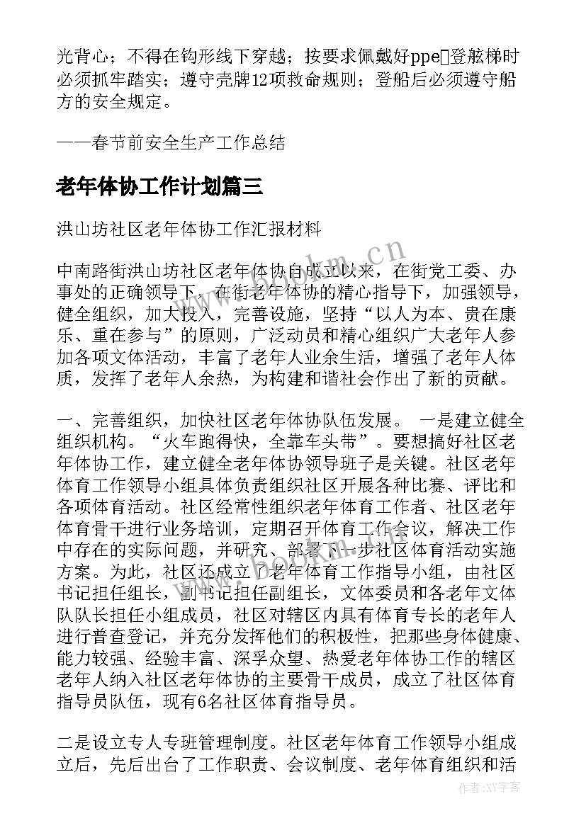 2023年老年体协工作计划 公司节前卫生工作计划(大全5篇)