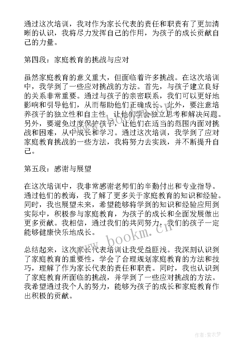 2023年家长代表培训心得体会 党代表培训心得体会(通用5篇)