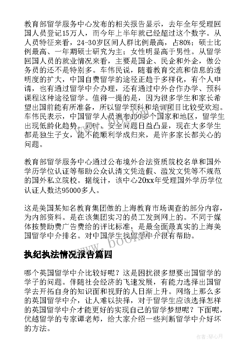 执纪执法情况报告 it行业工作总结(通用6篇)