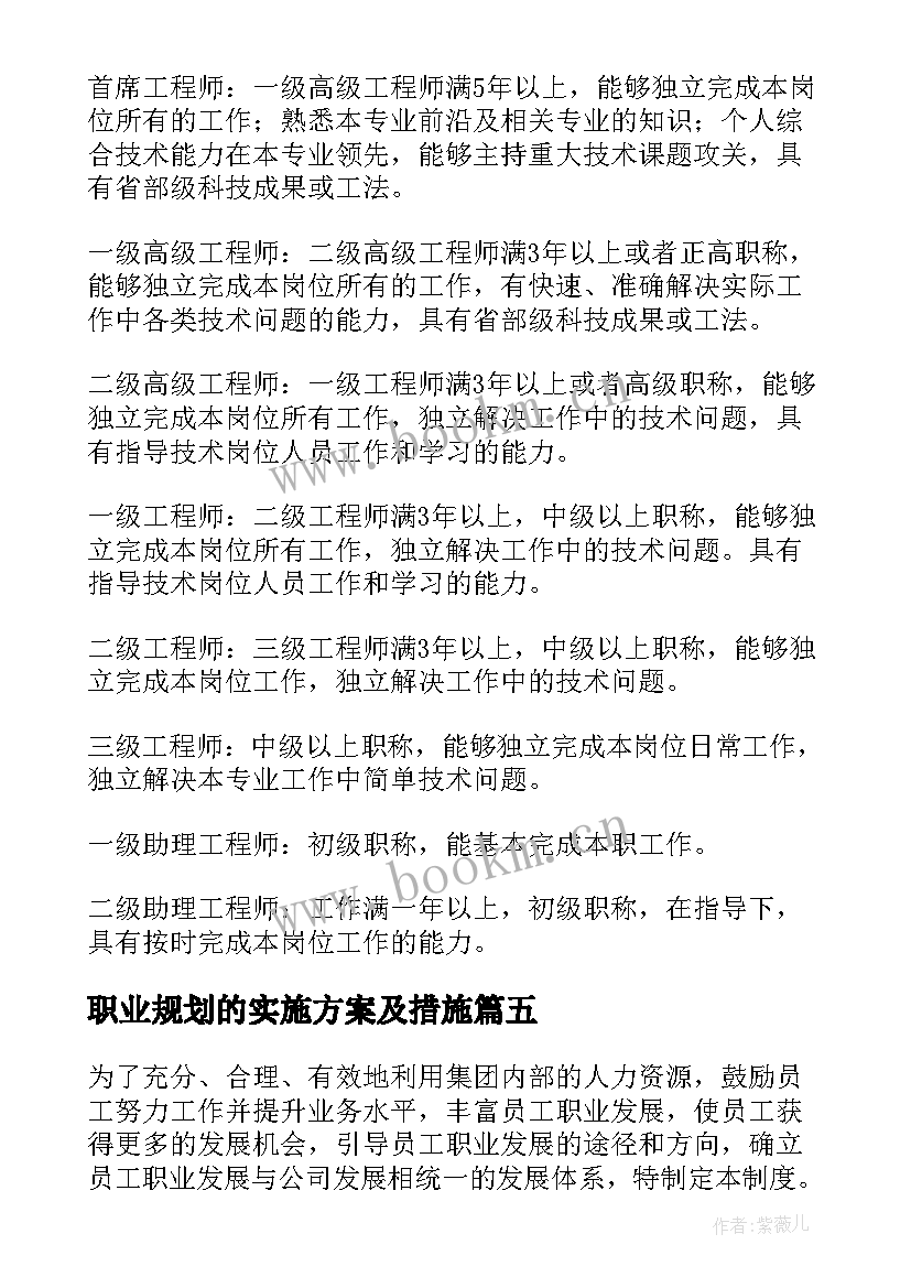 2023年职业规划的实施方案及措施(模板5篇)