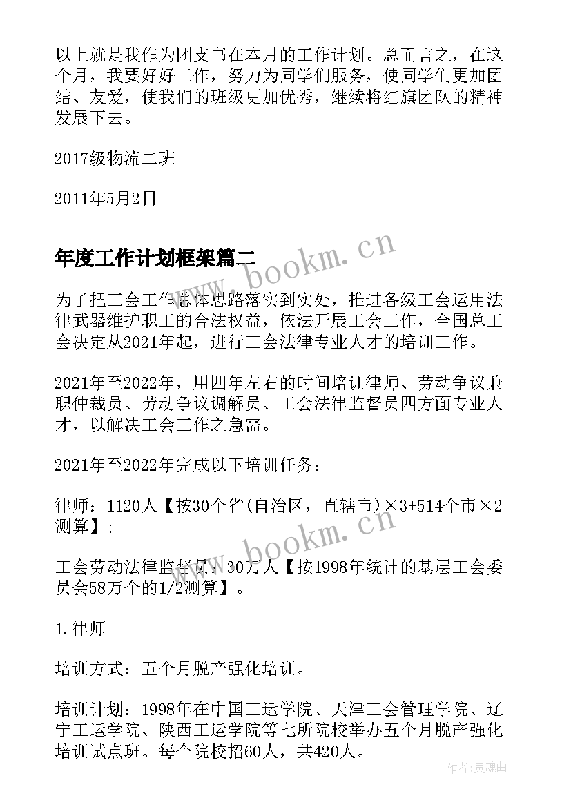 最新年度工作计划框架 五月工作计划框架(优秀7篇)