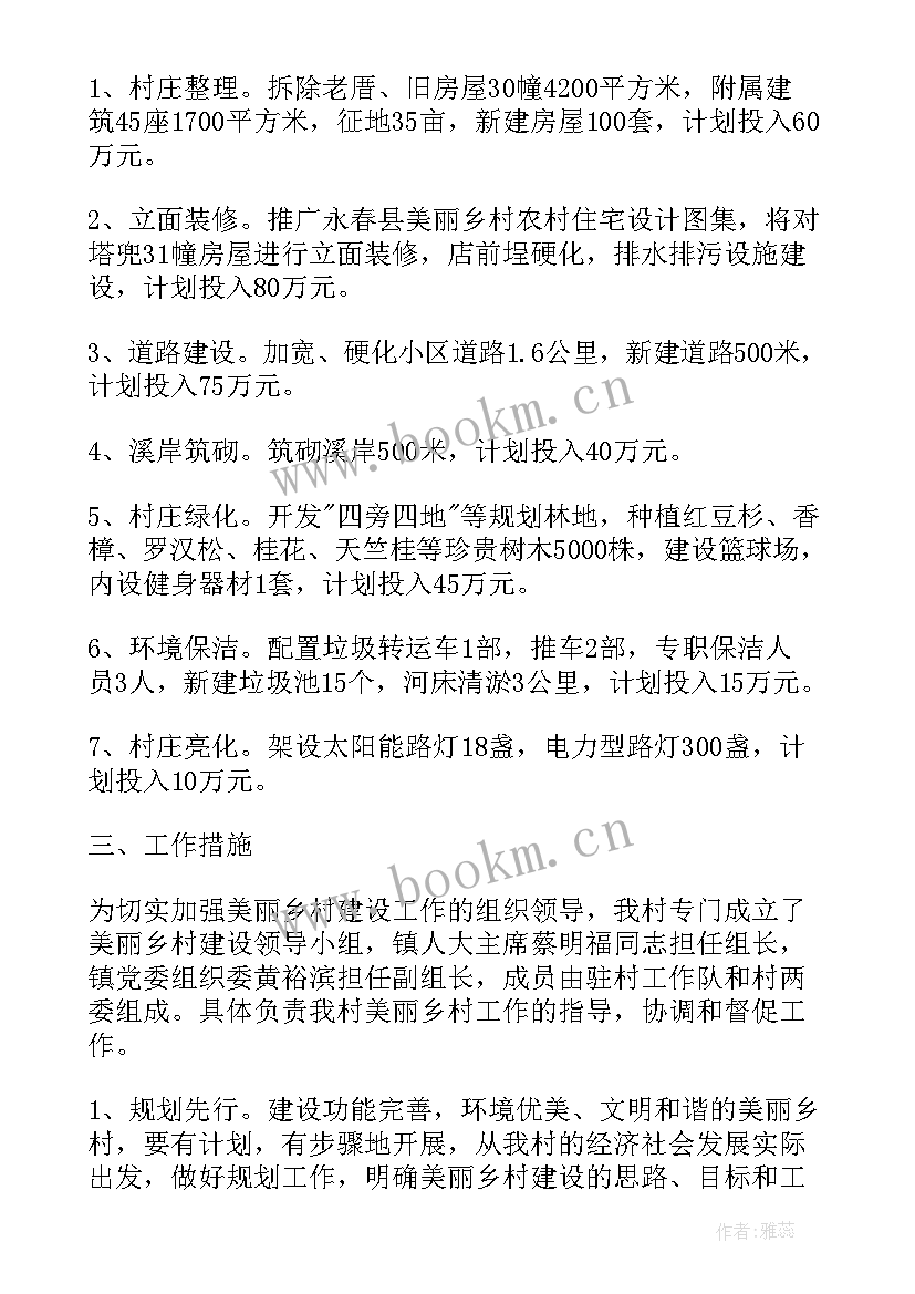 最新美丽集镇规划编制指导意见 美丽乡村建设工作实施方案(模板9篇)