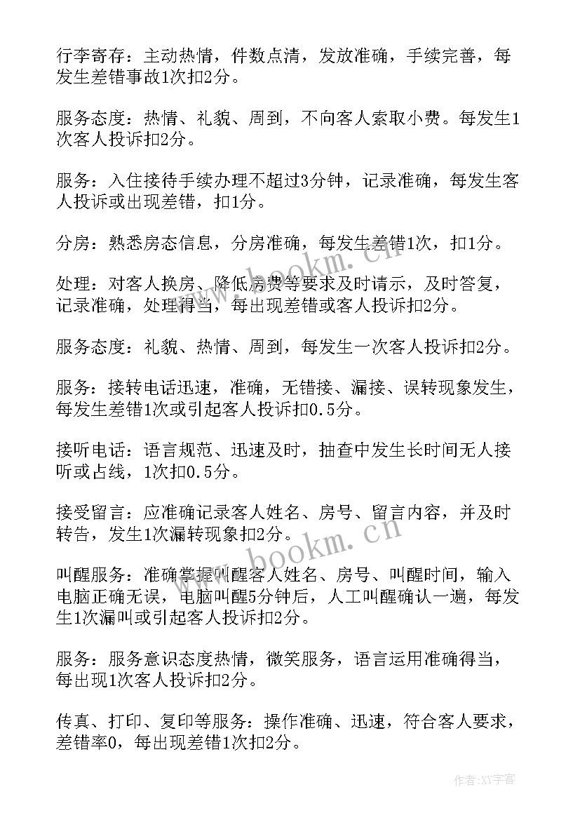 2023年酒店绩效考核方案及标准 酒店绩效考核方案(优秀5篇)