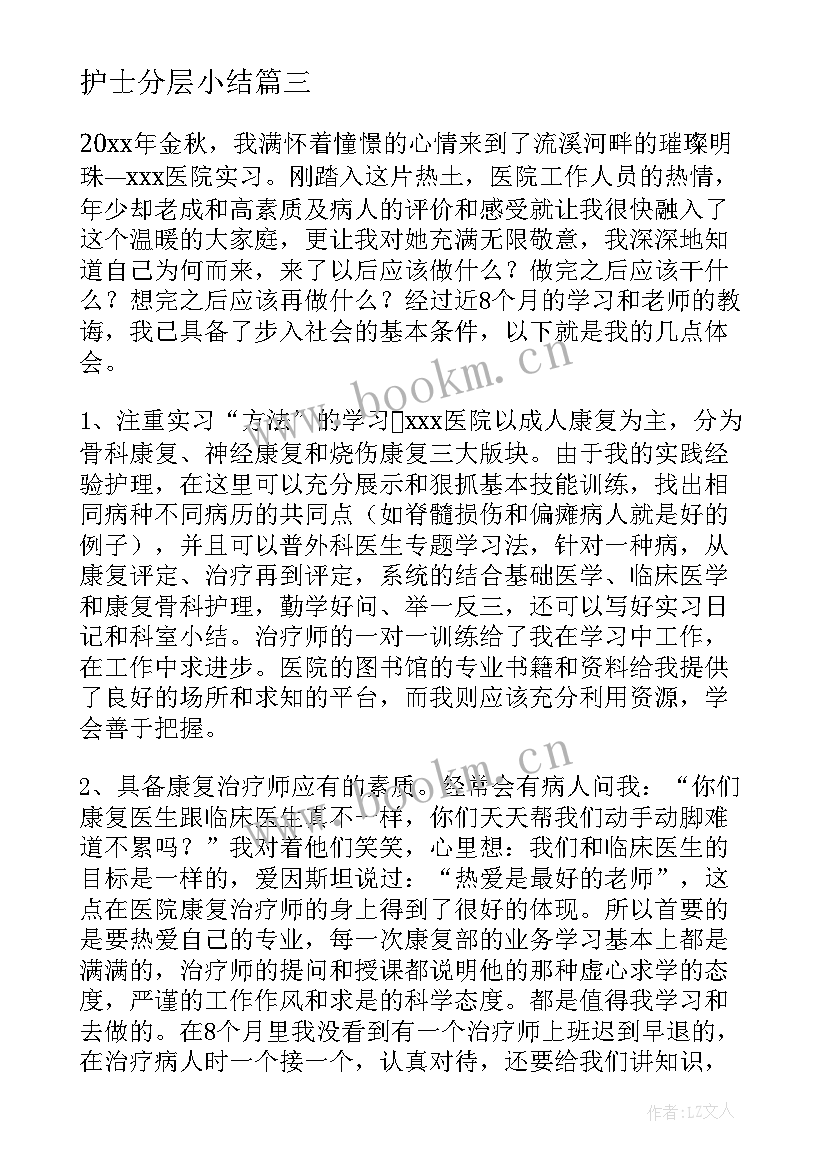 2023年护士分层小结(精选10篇)