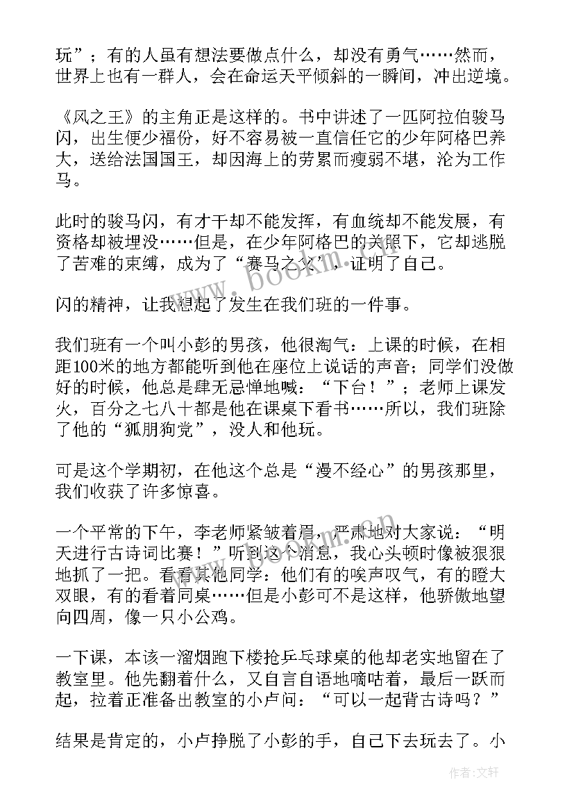 对冲之王读后感 风之王读后感(精选9篇)