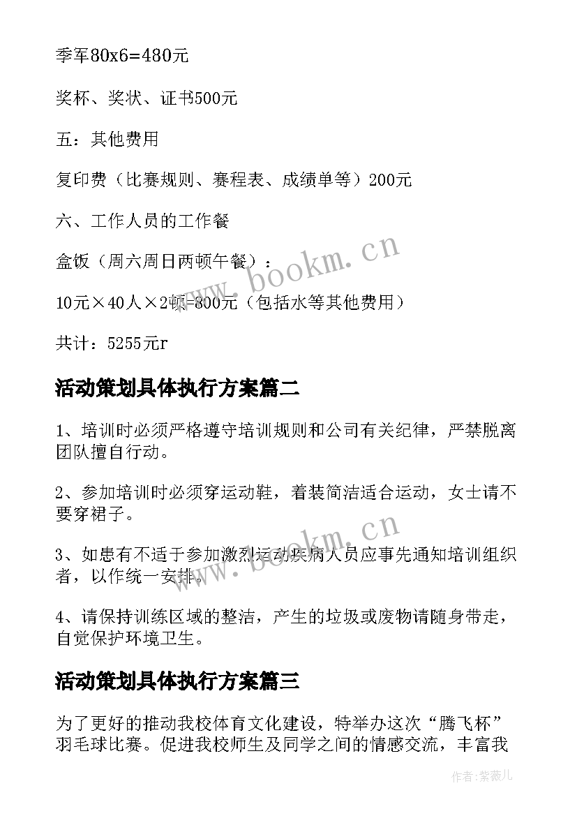 2023年活动策划具体执行方案 活动策划执行方案(优秀5篇)