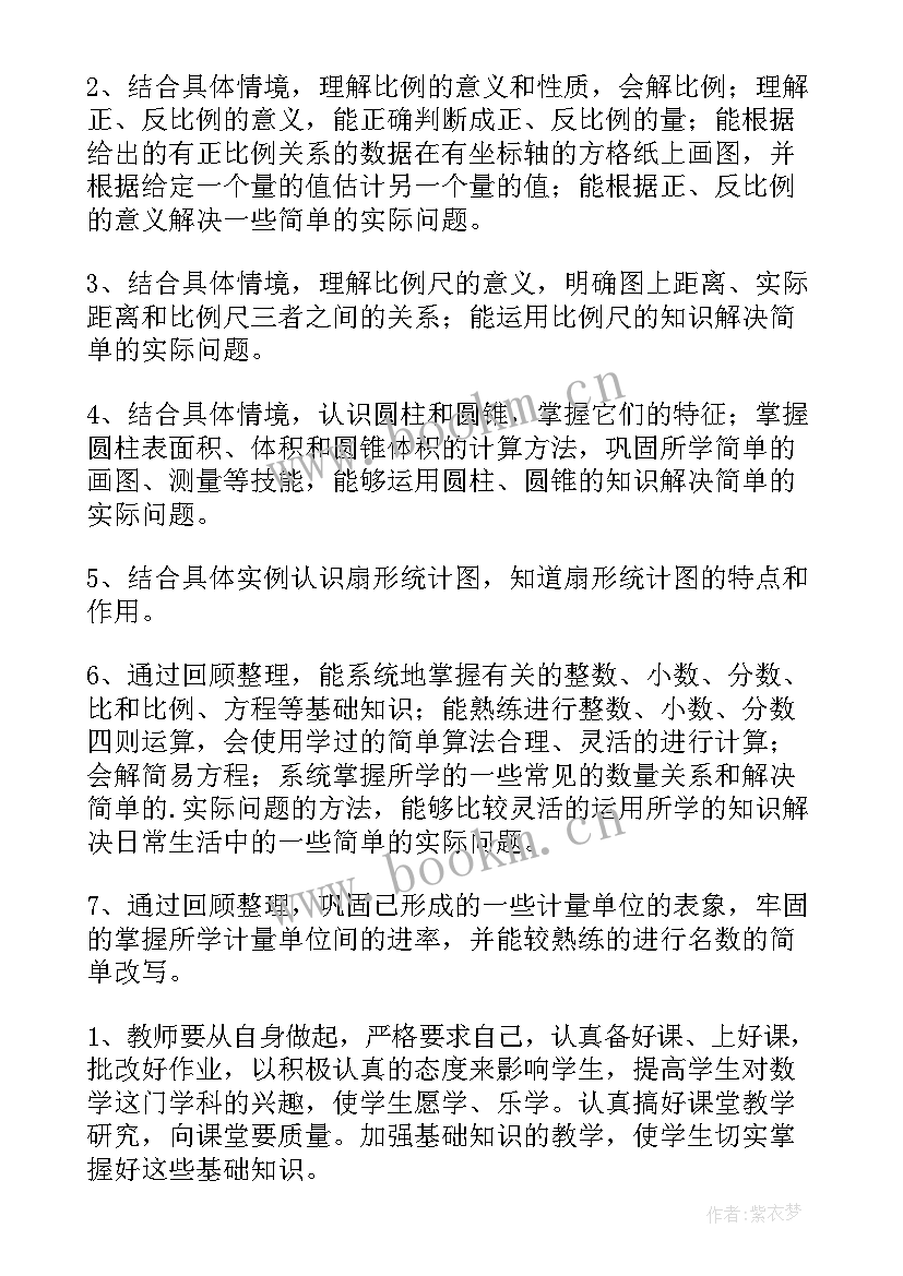 最新小学六年级第二学期数学教学工作总结与反思(通用5篇)